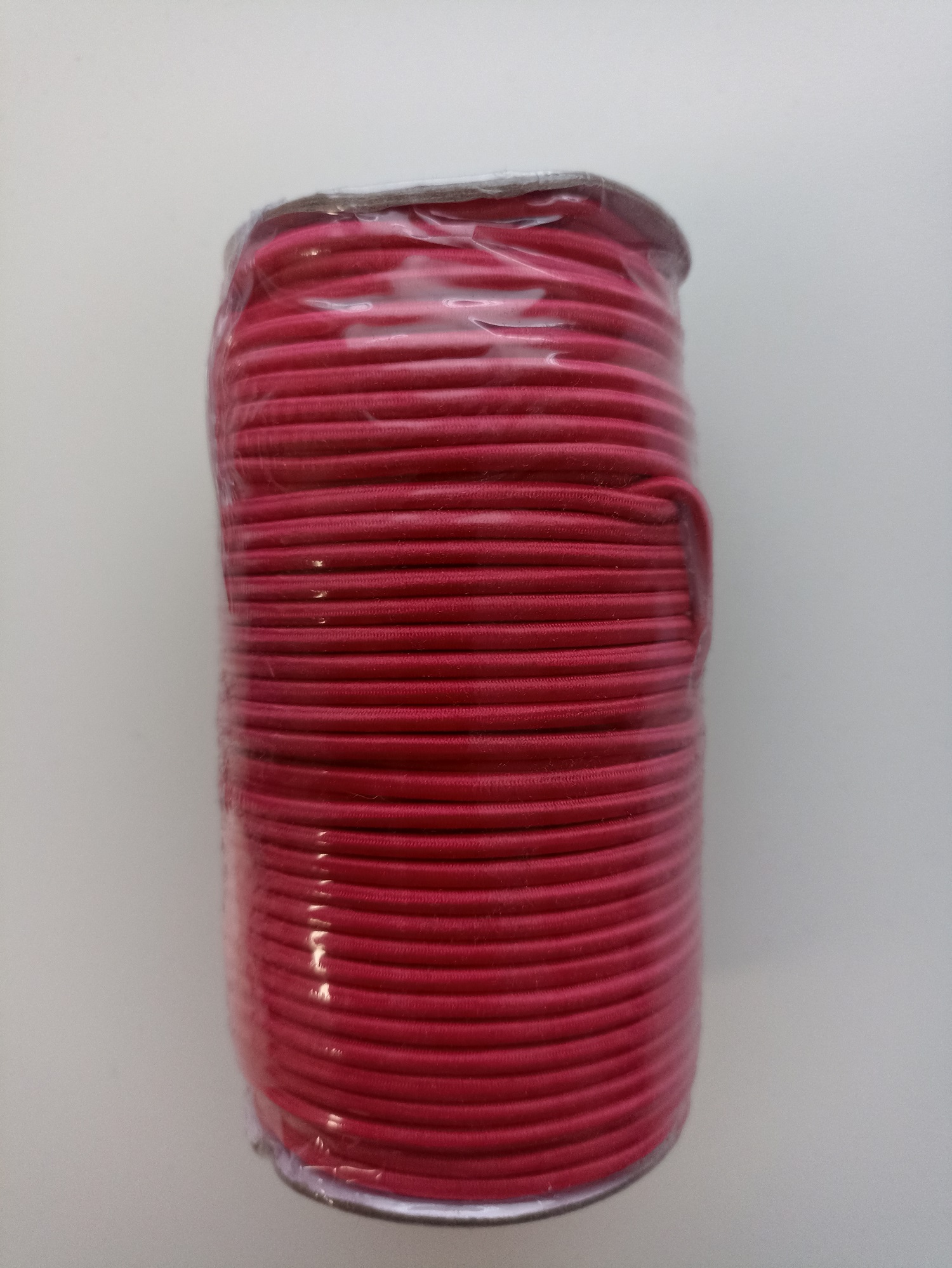 Round rubber 3mm, coil 50m, pink