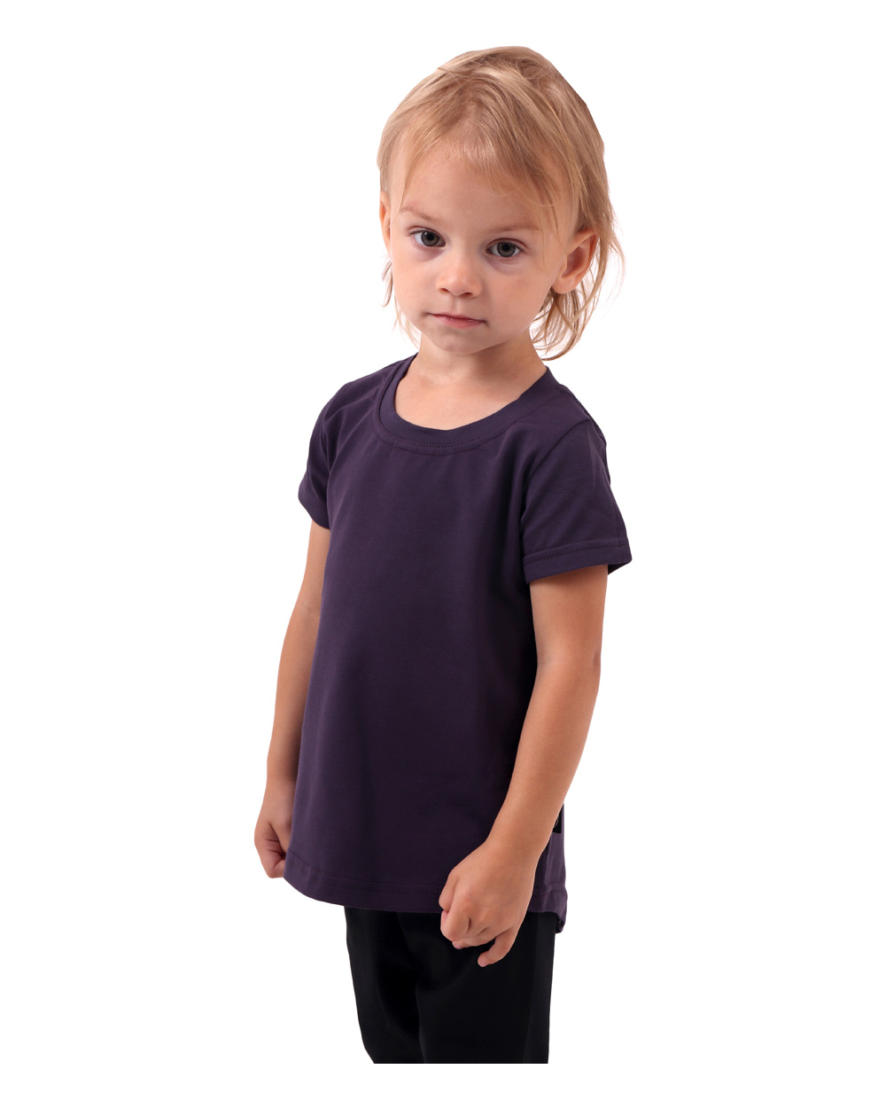 Girl's T-shirt, short sleeve, plum violet