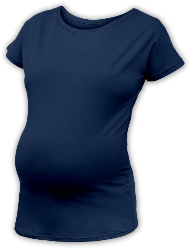 Těhotenské tričko s netopýřími rukávy, krátký rukáv, černá barva L/XL