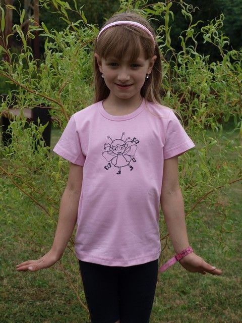 Children's T-shirt, short sleeve, light pink