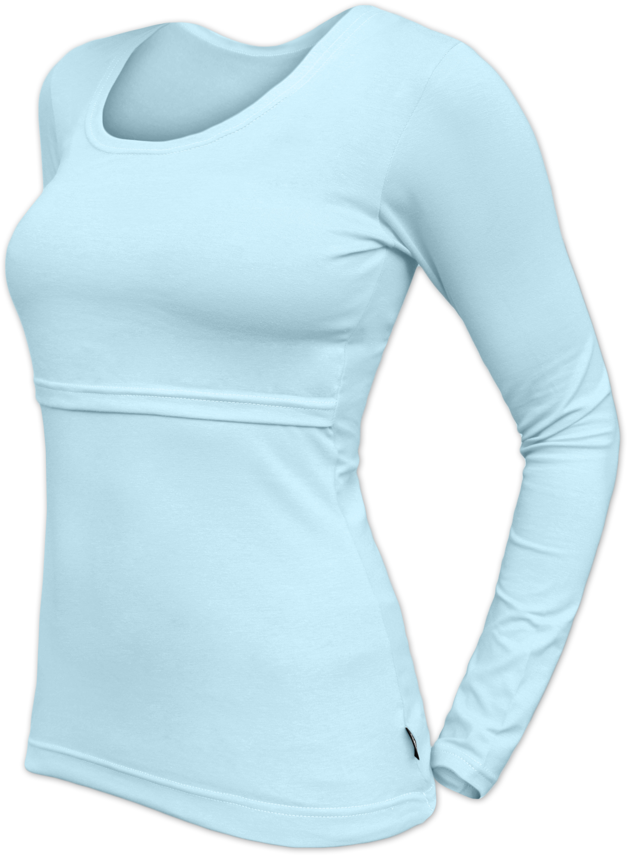 Breast-feeding T-shirt Katerina, long sleeves, LIGHT BLUE