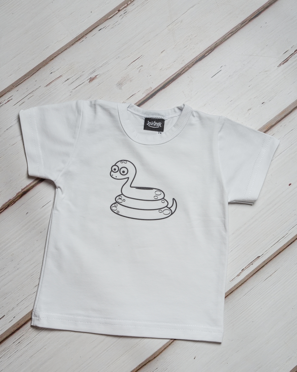 Tričko pro miminko, krátký rukáv, bílé + HAD