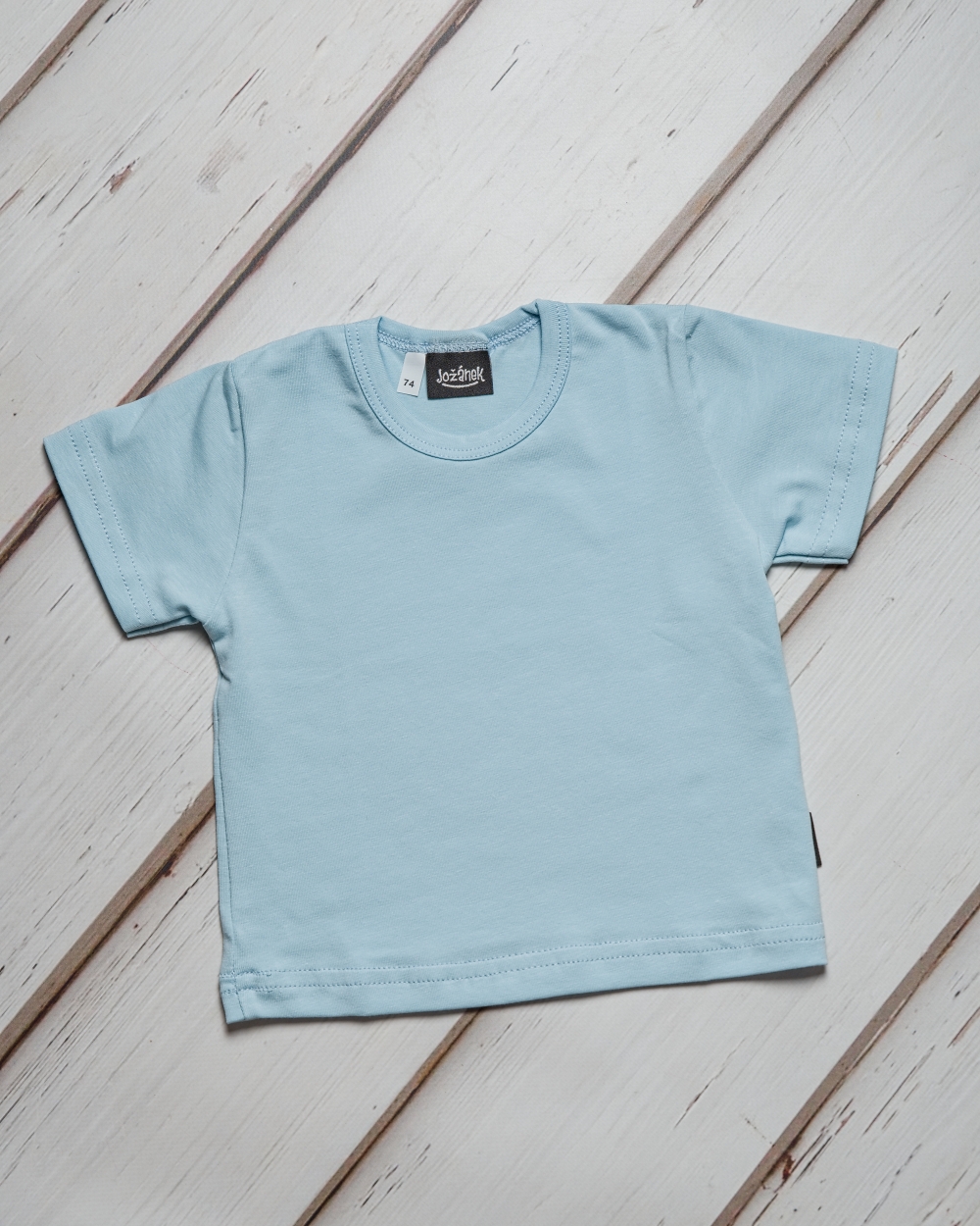 Shirt für Kinder, kurze Ärmel, hellblau