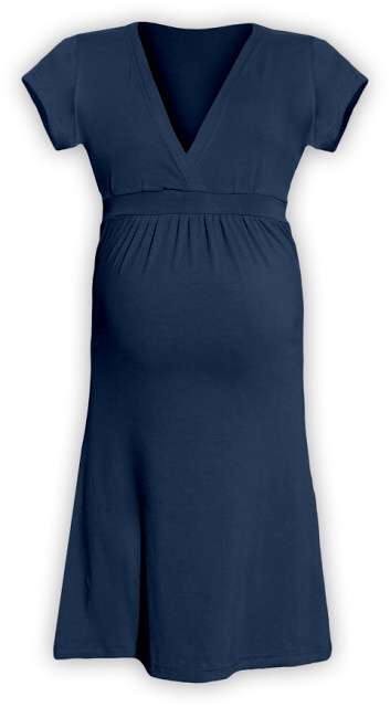 Tehotenské šaty Šarlota, jeans (tmavo modré)
