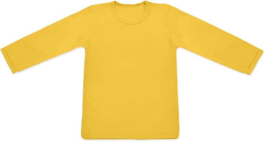 Children's T-shirt, long sleeve, yellow-orange