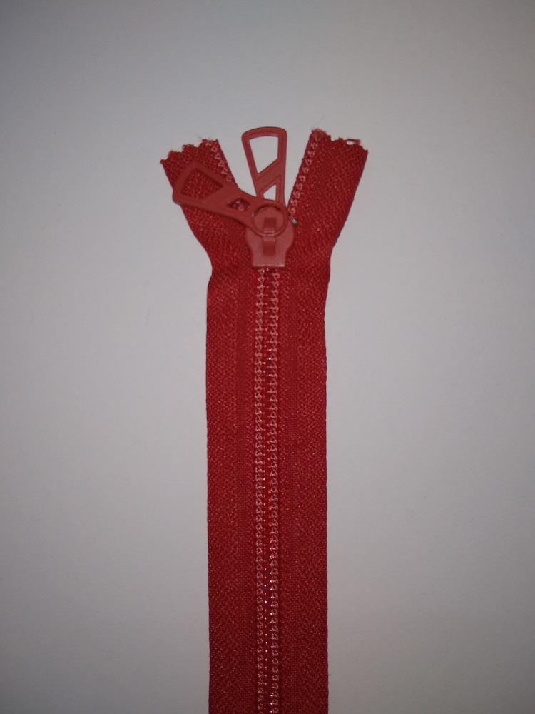 Zipper 25 cm, red