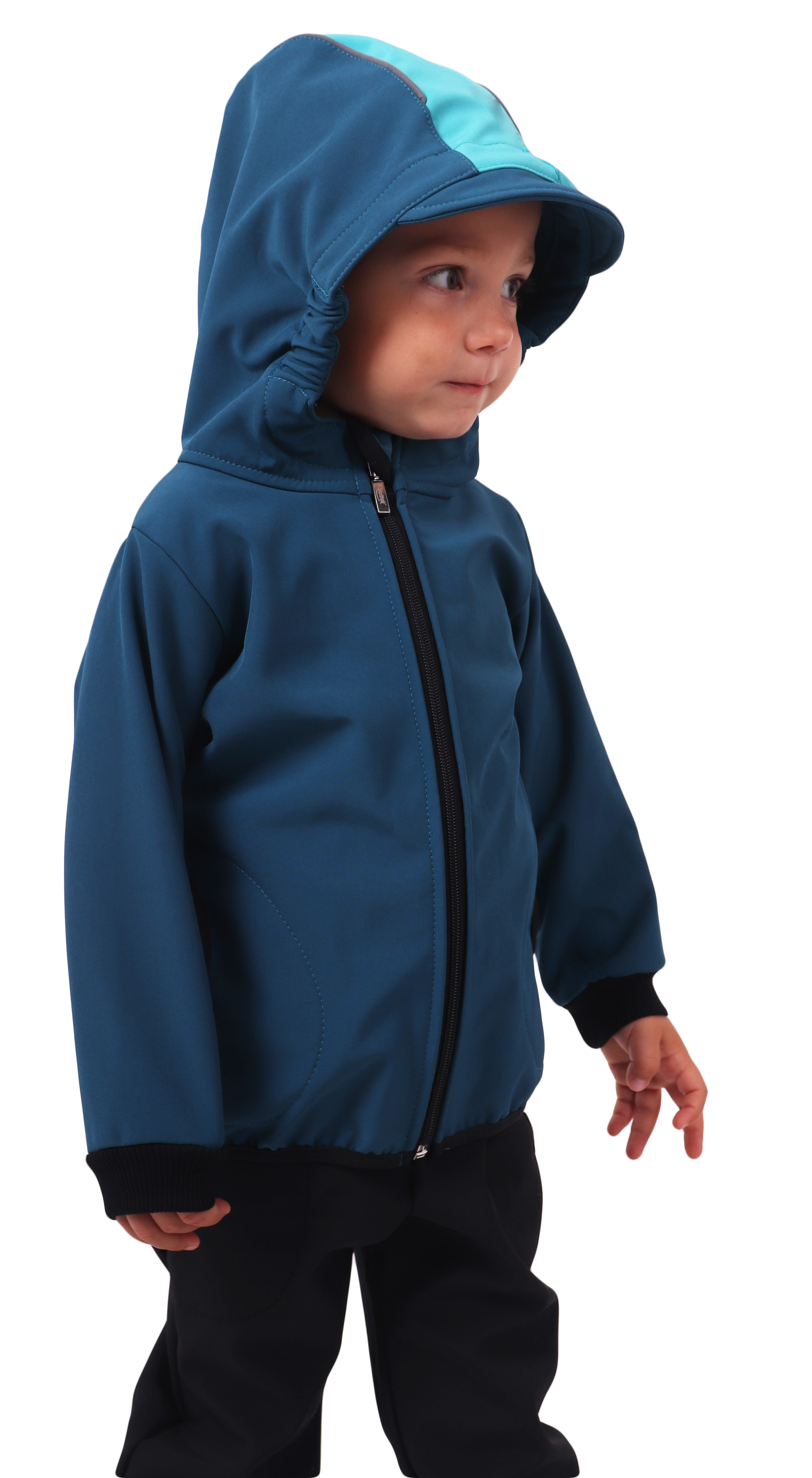 Children´s softshell jacket, petrol, Collection 2020