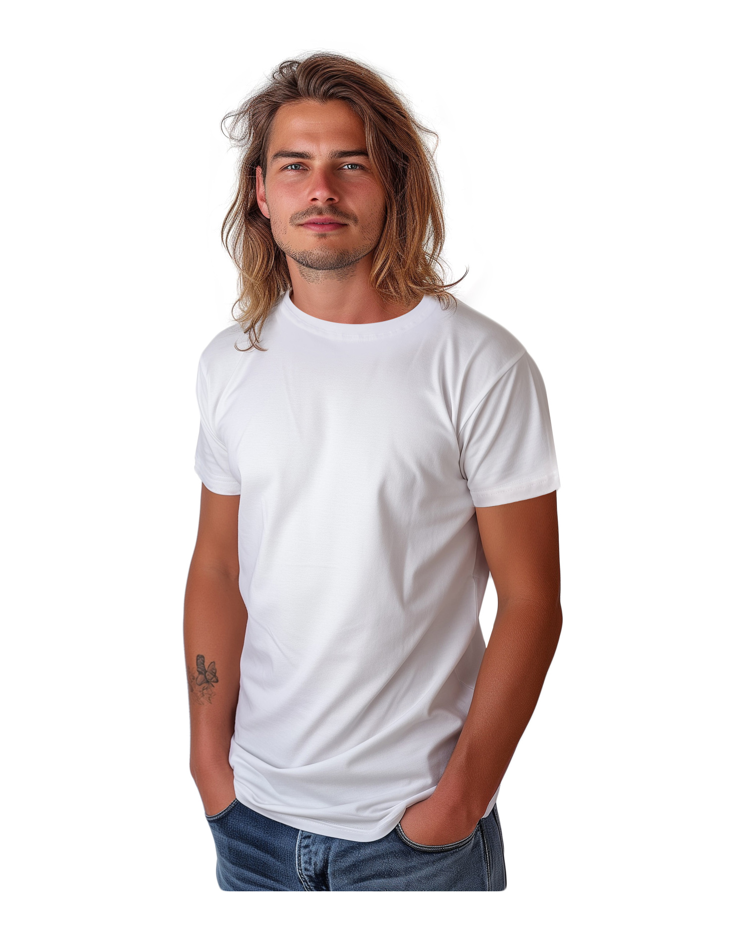 Pánske tričko Marek, krátky rukáv, biele