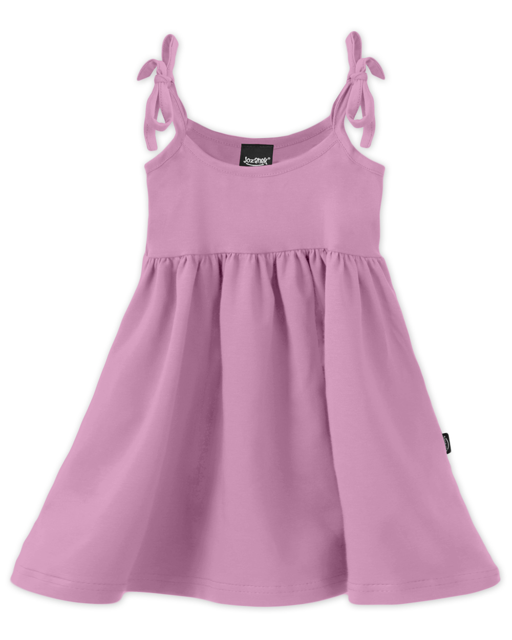 Detské šaty, viazanie na ramenách, fialkovej