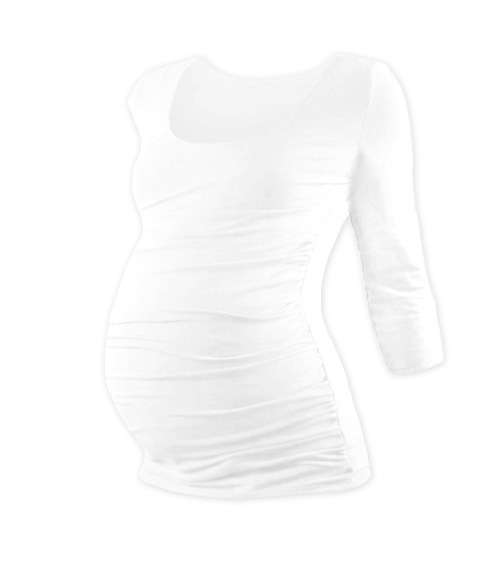 Maternity T-shirt Johanka, 3/4 sleeve, WHITE