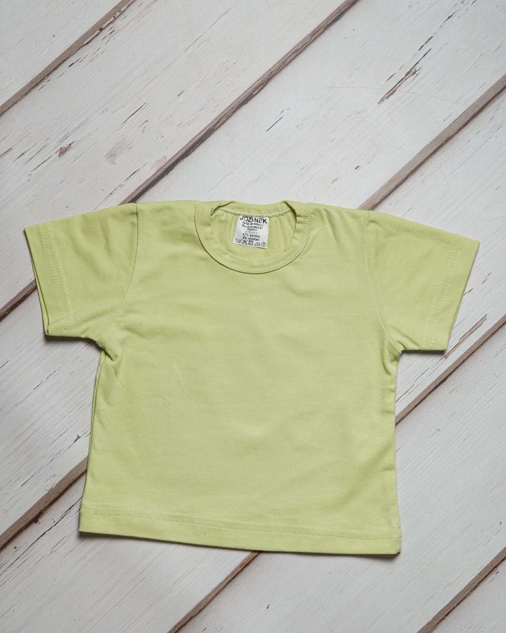 Shirt für Kinder, kurze Ärmel, hellgrün