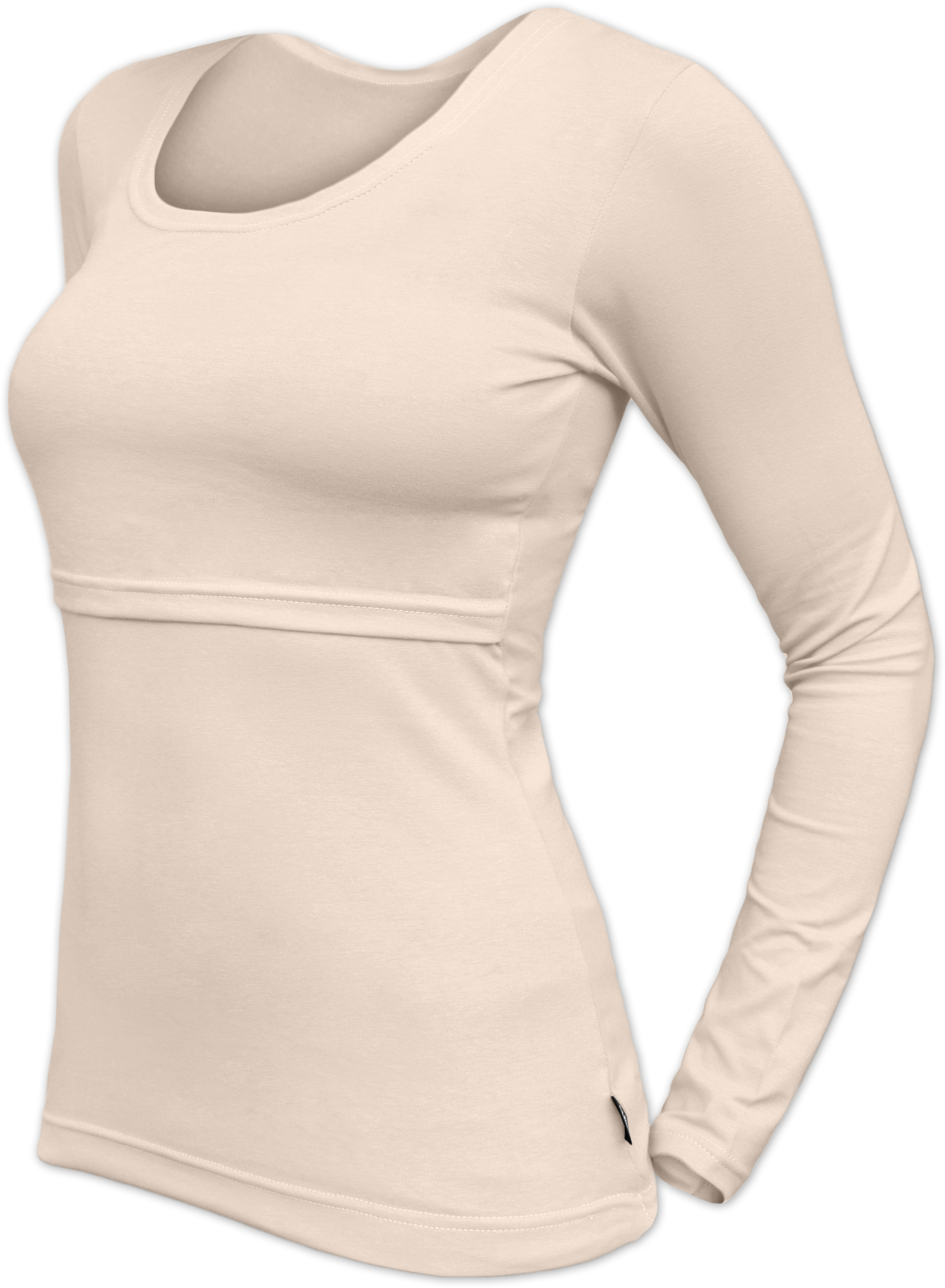 KATERINA- breast-feeding T-shirt, long sleeves, CAFFE LATTE S/M