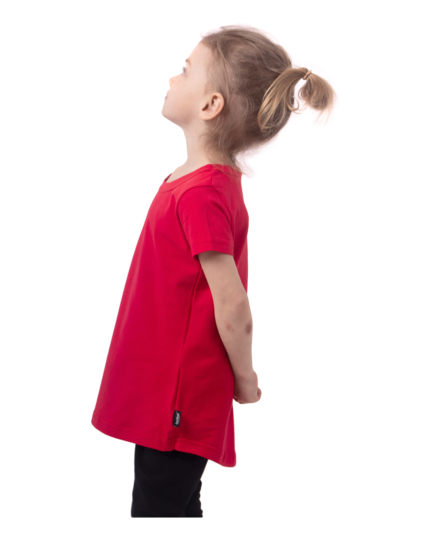 Girl's T-shirt, short sleeve, red