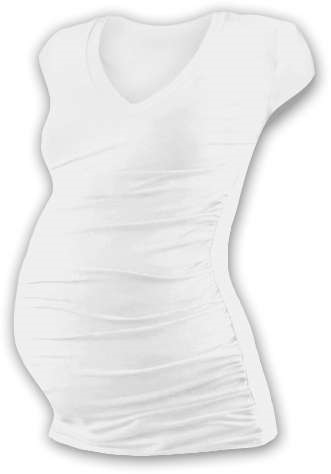 Maternity T-shirt Vanda, mini sleeves, cream