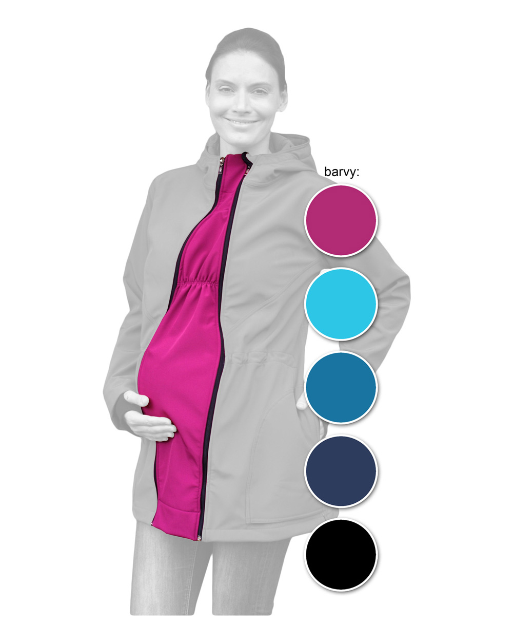 maternity insert for babywearing jacket