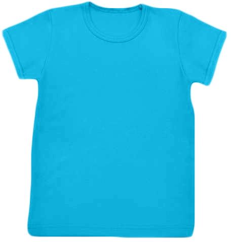 Shirt für Kinder, kurze Ärmel, türkis