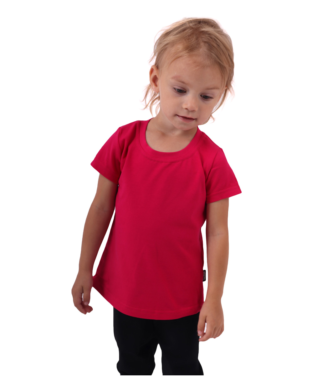 Dievčenské tričko, krátky rukáv, sýto ružové