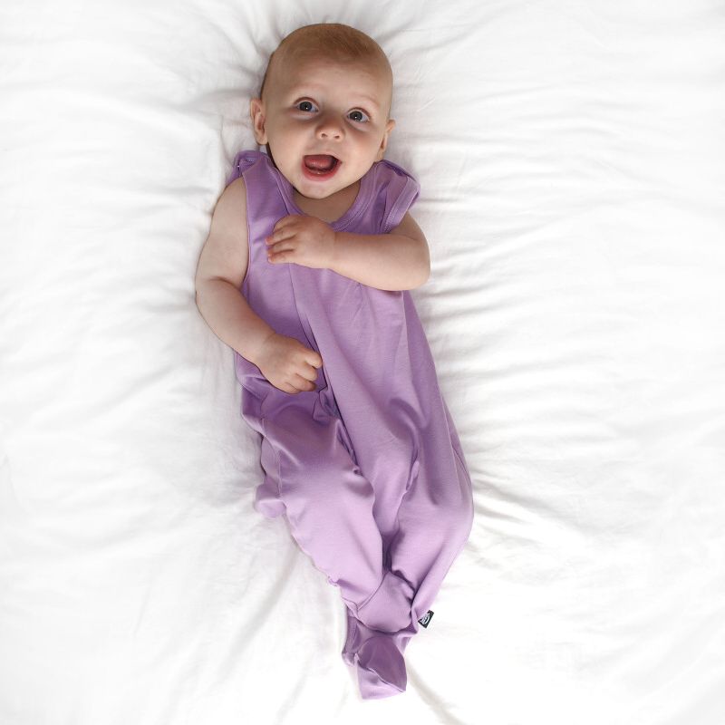 Dojčenské dupačky bavlnené, levanduľovej (svetlo fialové)