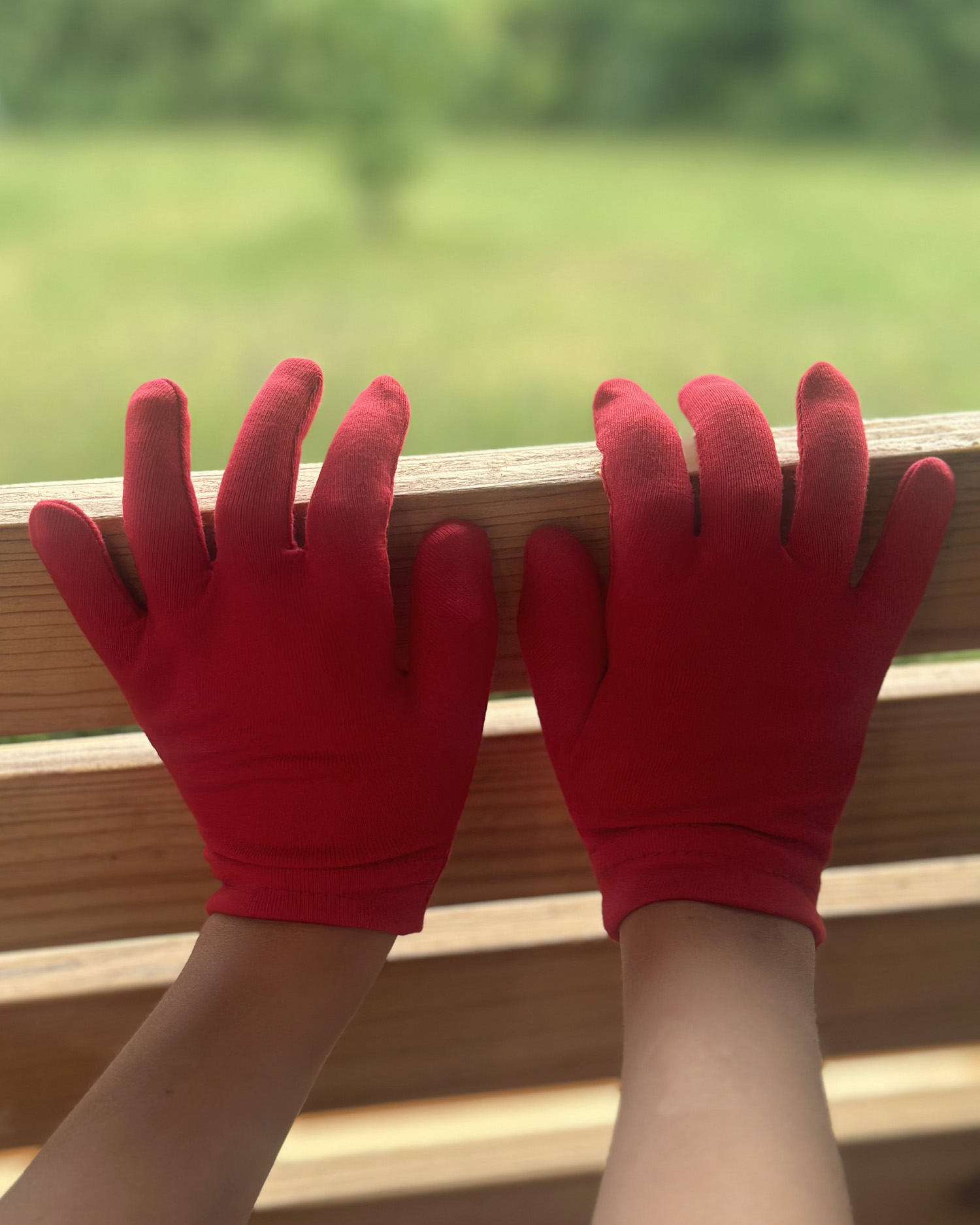 Baumwollhandschuhe für Kinder, rot