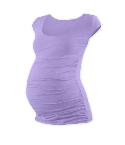 Tehotenské tričko Johanka, mini rukáv, levanduľovo fialové