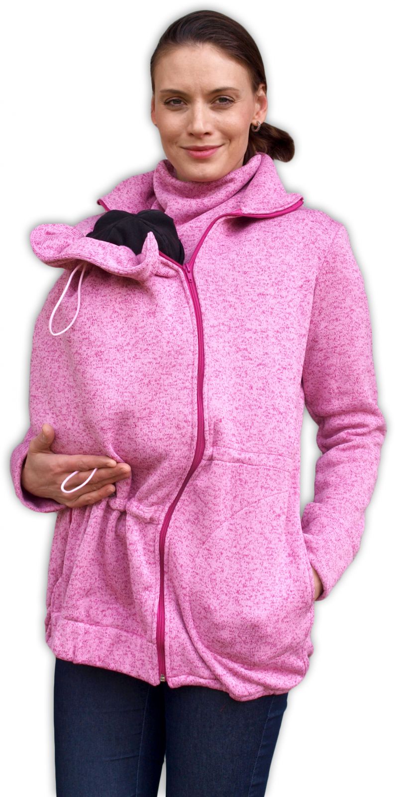 Nosiaci sveter Renata (predné nosenie), ružový