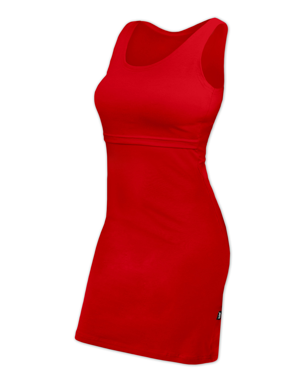 Kojicí šaty ELENA, bez rukávů, červené