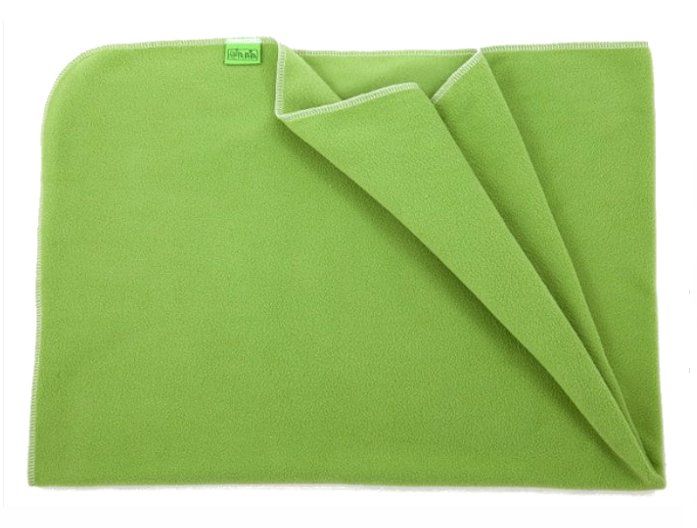 Obojstranná deka ľahká, fleece, zelená, rozmer 70x100cm