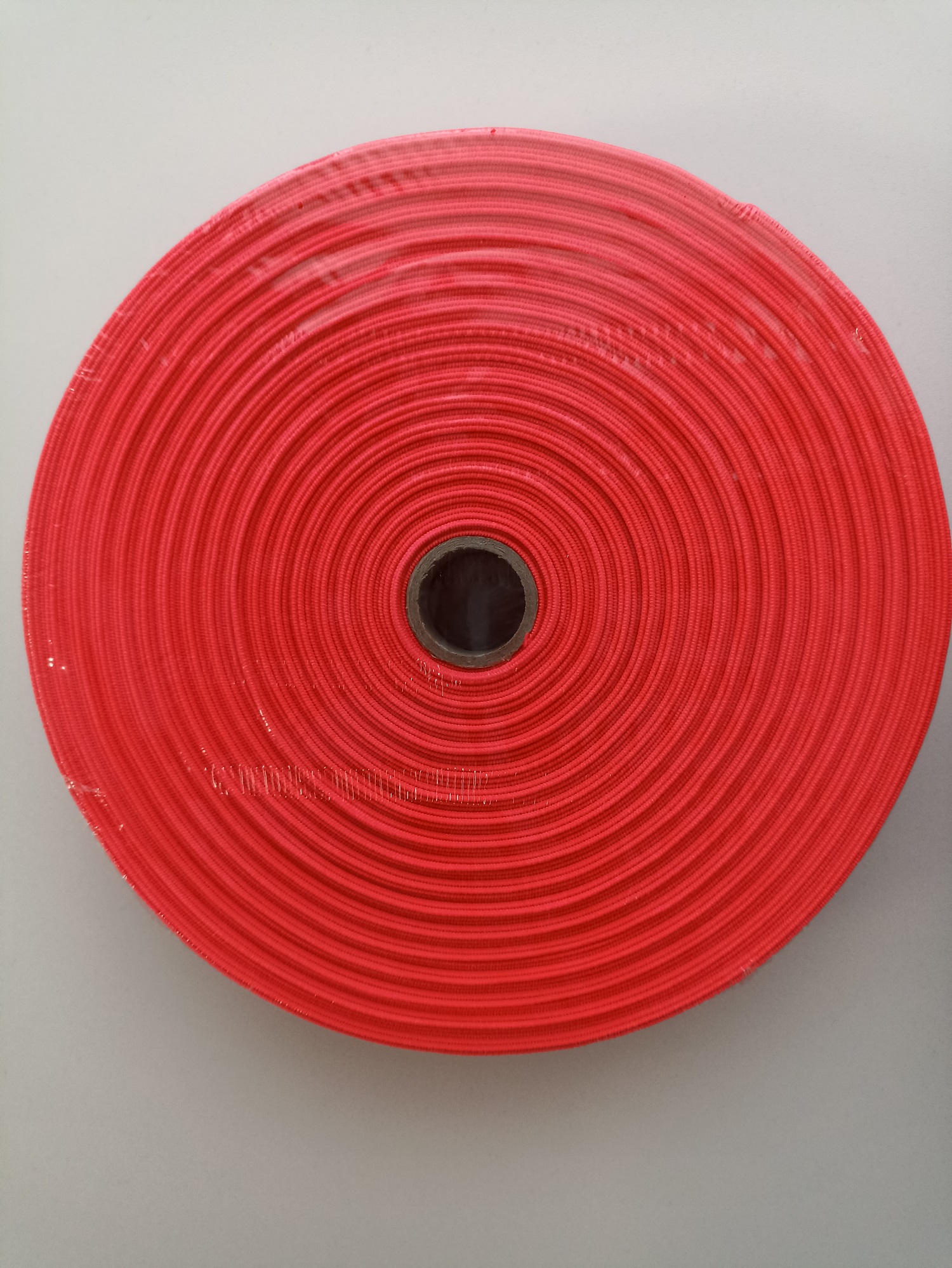 Rubber PEGA smooth width 20 mm, coil 25m, woven, neon pink