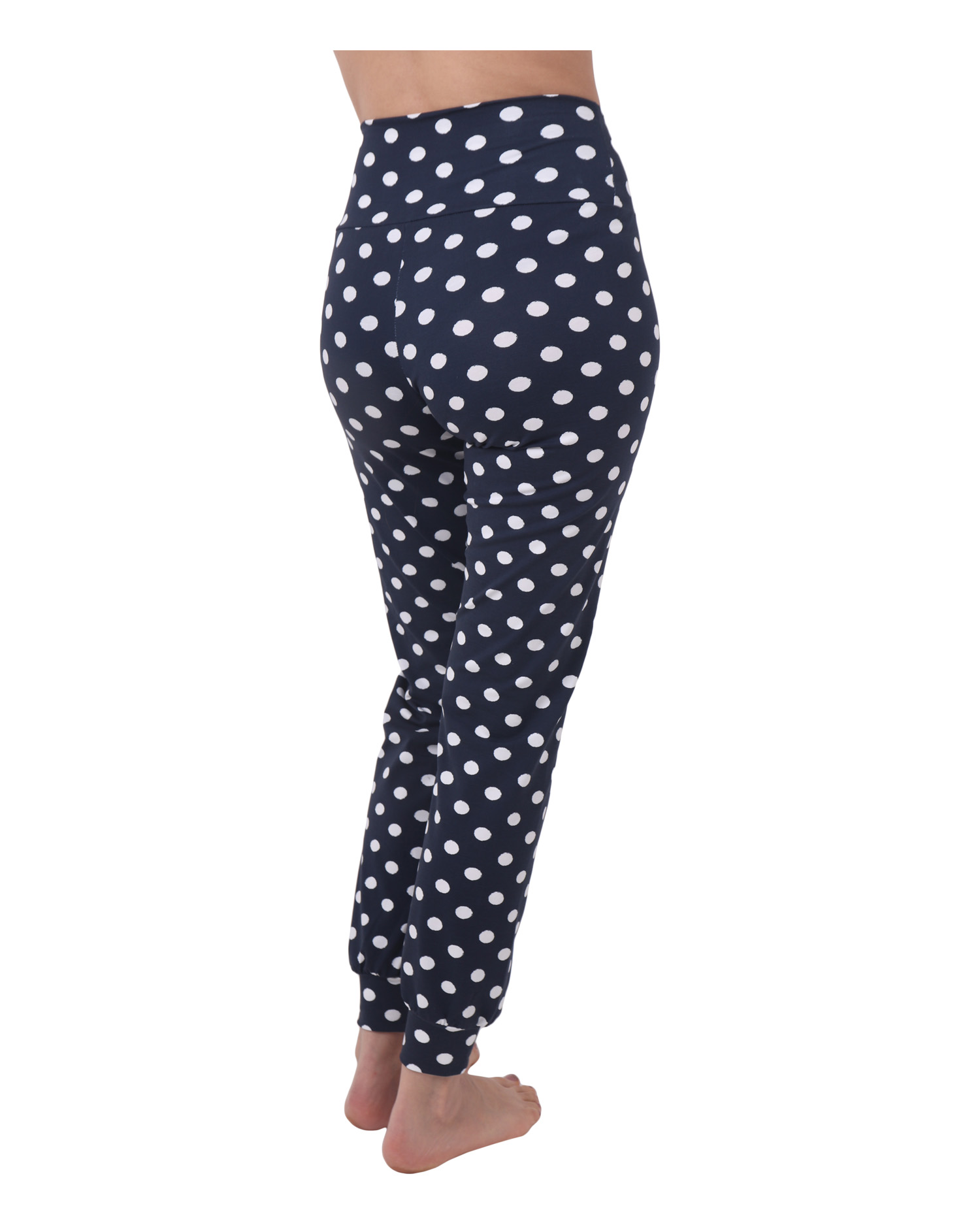 Women's pajama pants, blue polka dot, XS/S