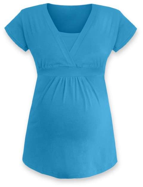 Maternity and breast-feeding tunic Anicka, TURQUOISE S/M
