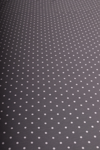 Zbytek metráže, bavlněný úplet s elastanem 185gr/m2, šedý s puntíky