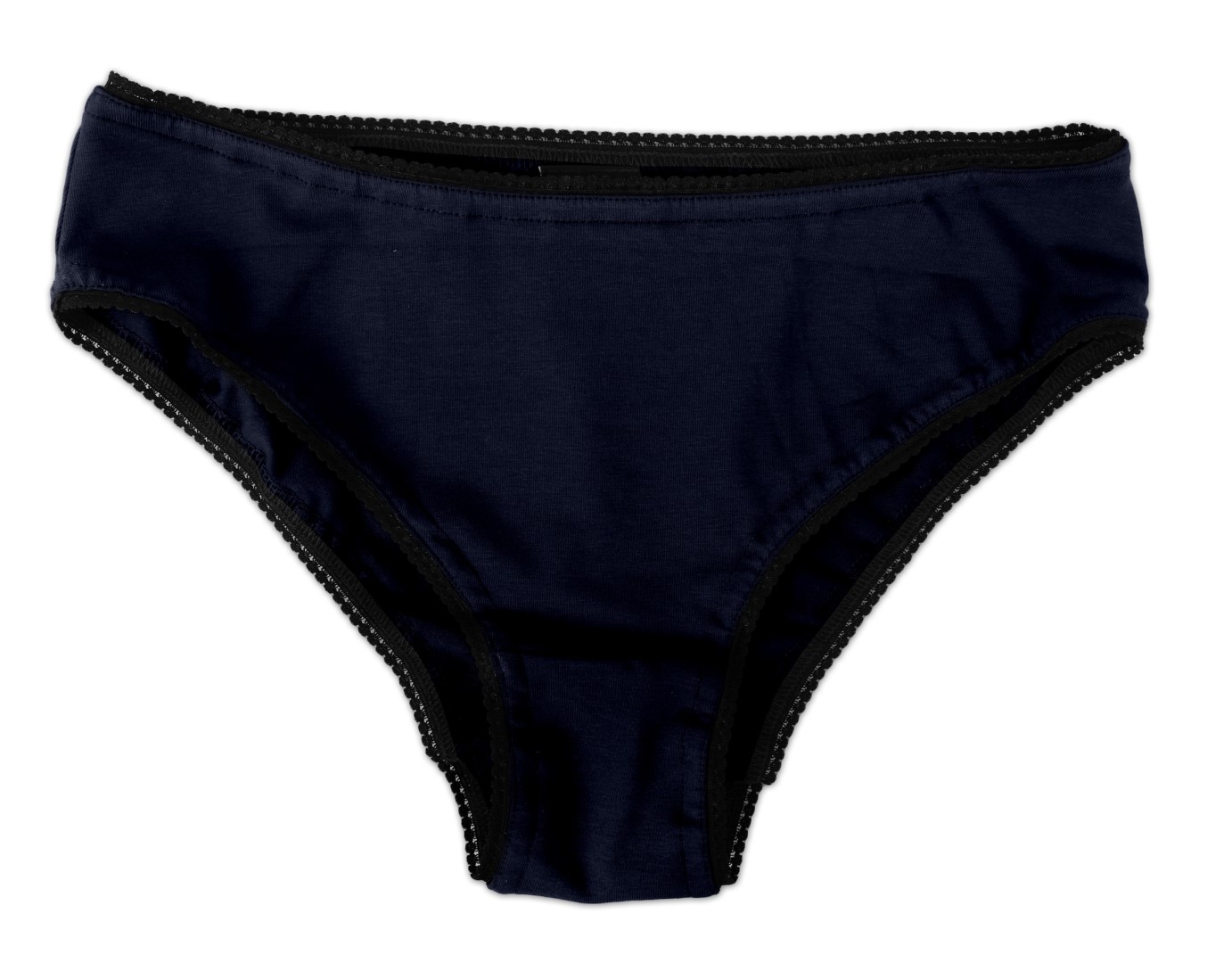 Women's cotton panties, high cut, dark blue