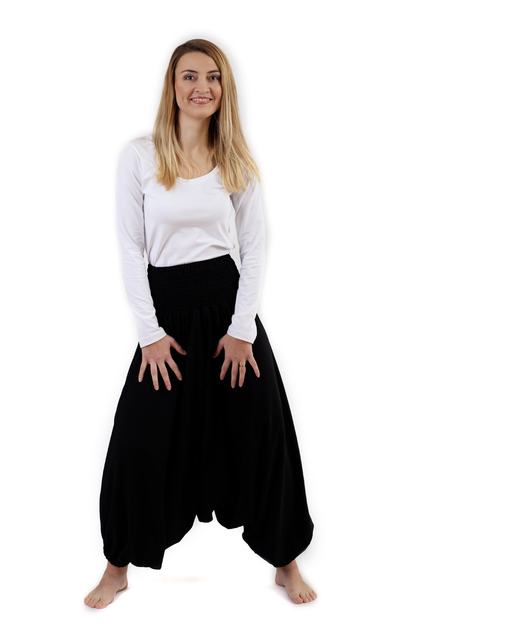 Türkische Hose für Schwangere, schwarz