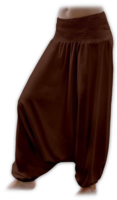 Tehotenské turecké nohavice, hnedé