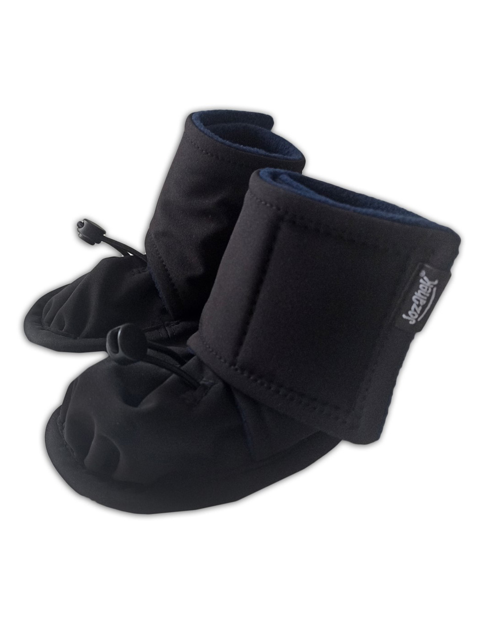 Zimné topánočky softshell + fleece, čierna / tmavo modrá