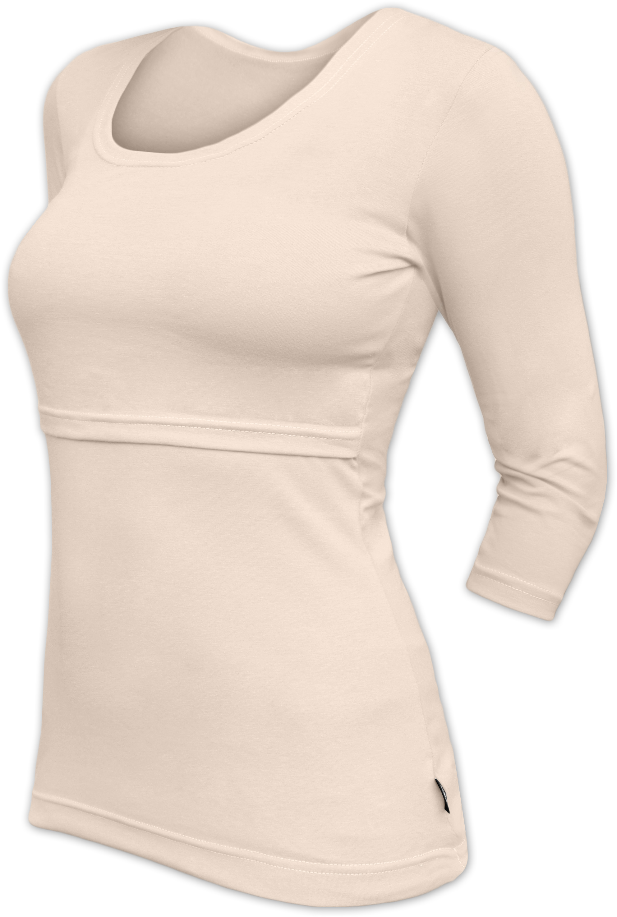 Breast-feeding T-shirt 01 Katerina, 3/4 sleeves, CAFFE LATTE