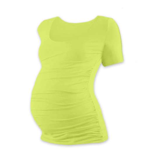 Tehotenské tričko Johanka, krátky rukáv, svetlo zelené