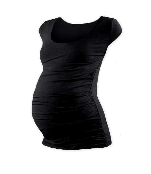 T-shirt for pregnant women Johanka, mini sleeves, BLACK