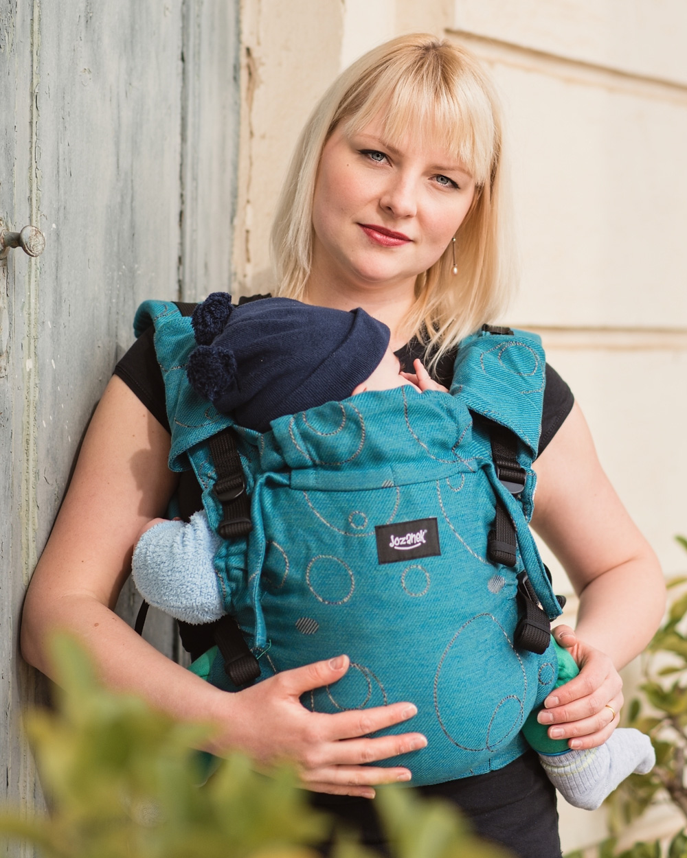 Newborn baby carrier, turquoise