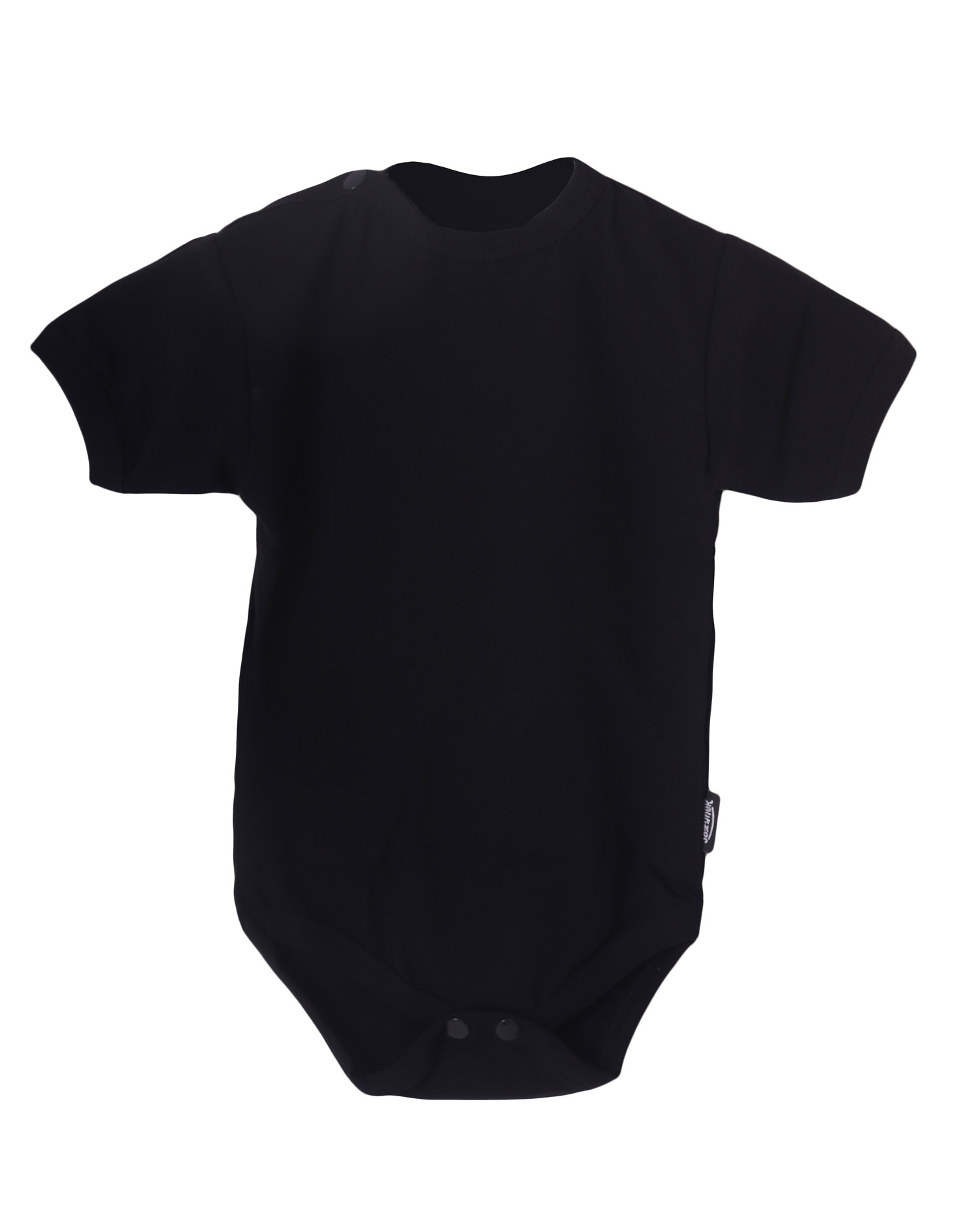 Baby cotton onesies with short sleeves, black