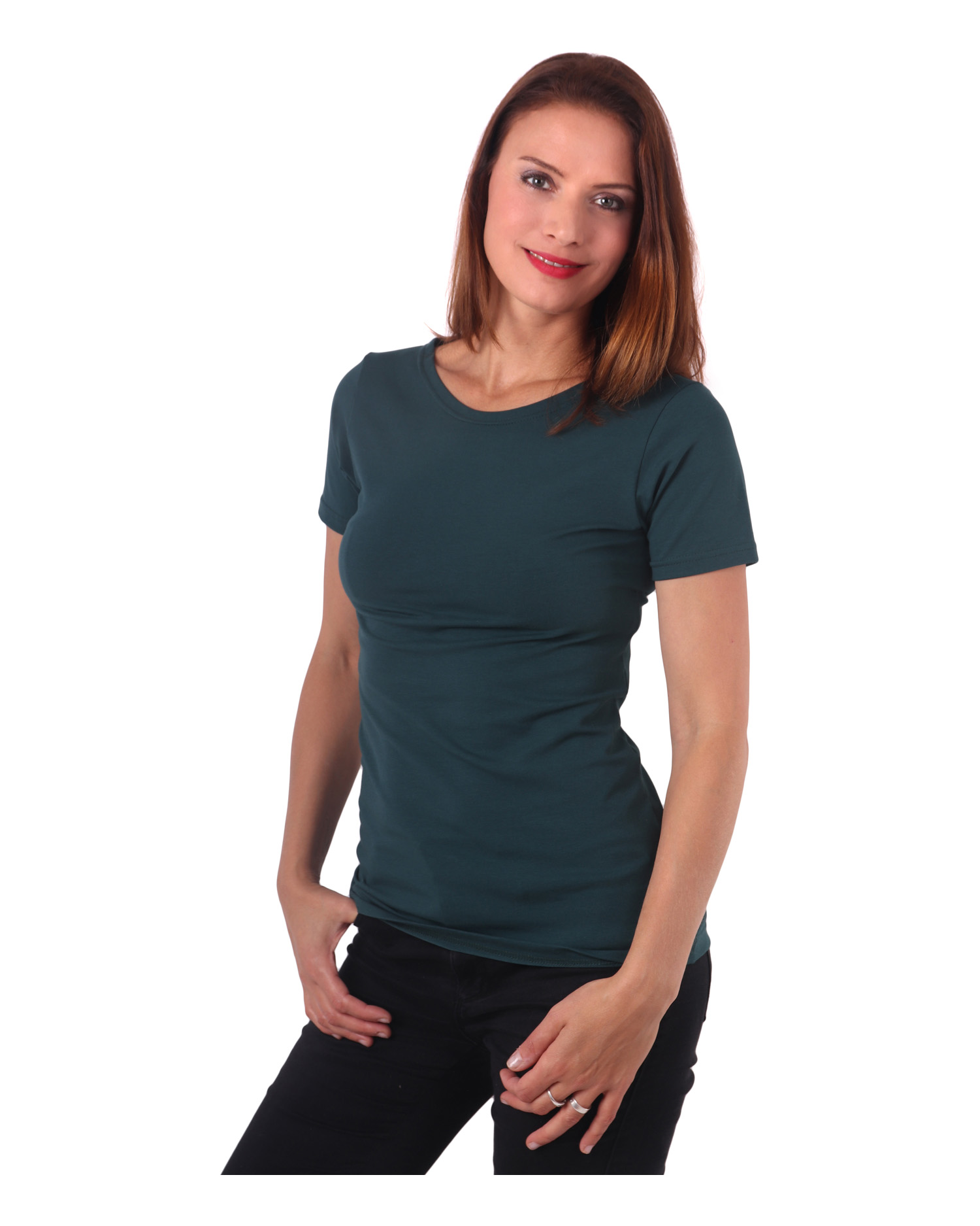 Women´s T-shirt Natalie, short sleeves, dark green
