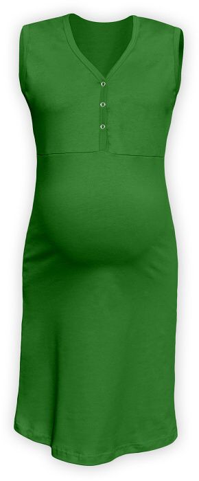 CECILIE- Nachthemd für schwangere und stillende Frauen, ohne Ärmel, dunkelgrün