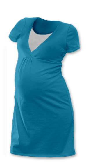 Maternity and breast-feeding nightdress Lucie, PETROLEUM