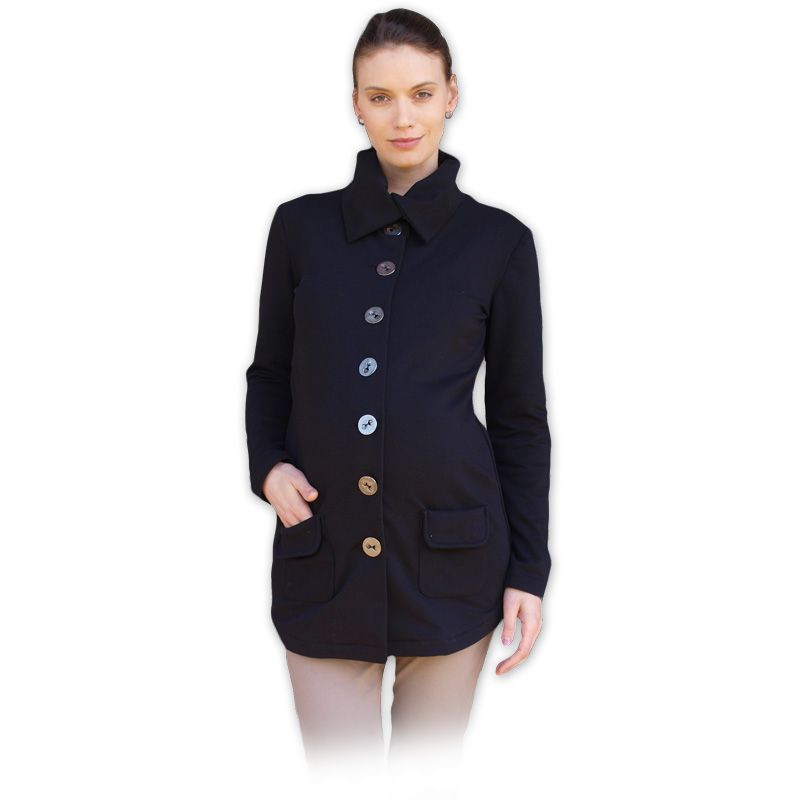 Dámský bavlněný kabátek Karolína, černý L/XL