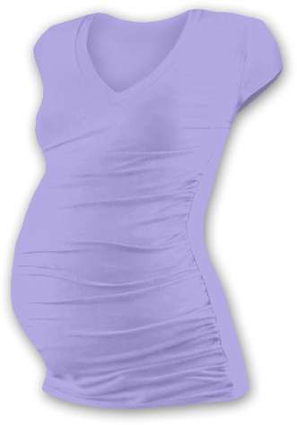 Tehotenské tričko Vanda, mini rukáv, svetlo fialovej