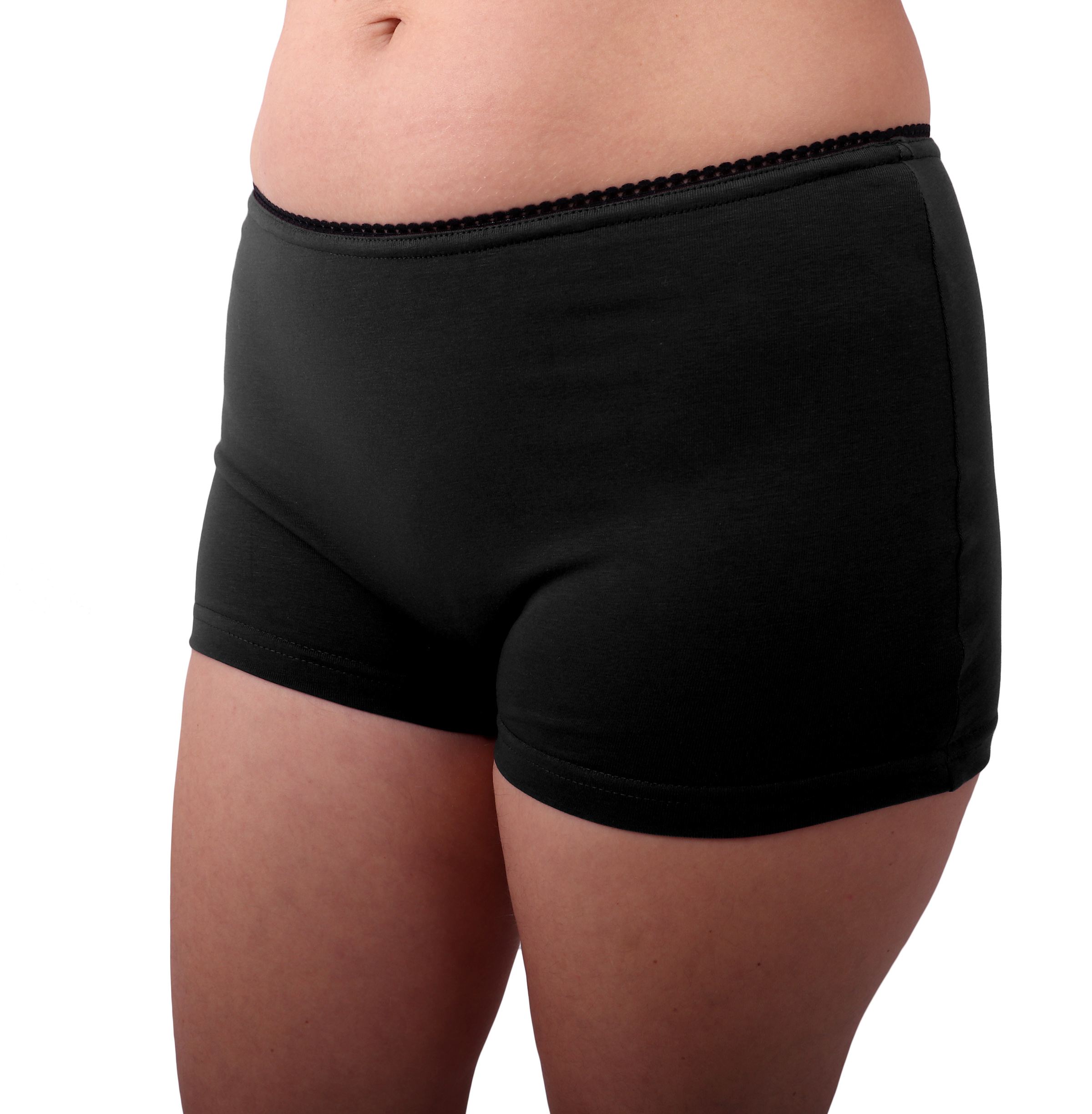 Women's Boxer Shorts, Women's Boxer Brief Underwear, Black