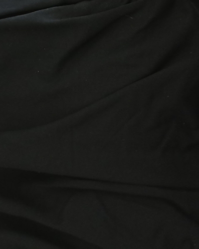 Počesaná bavlněná teplákovina s elastanem, 1 metr, 280gr/m2, černá