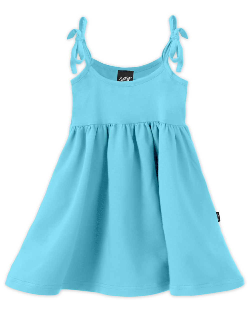 Children’s dresses, tying on shoulders, turquoise