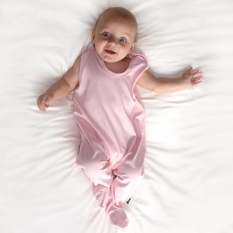 Dojčenské dupačky bavlnené, svetlo ružové