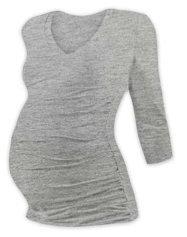Maternity T-shirt Vanda, 3/4 sleeves, GREY MELANGE